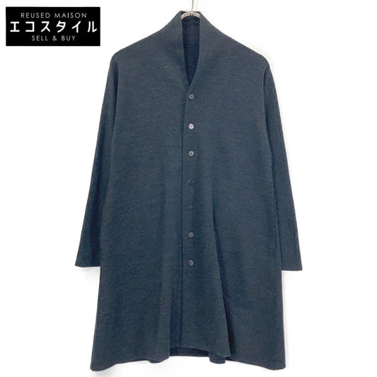 JURGEN LEHL Navy Wool Long Knit Jacket Coat