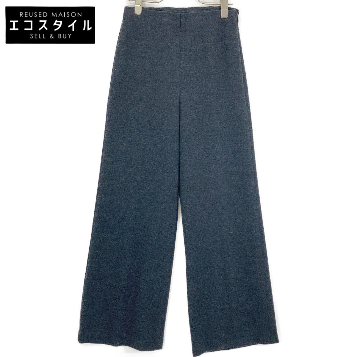 NAVY WOOL KNIT PANTS Bottoms L Ladies