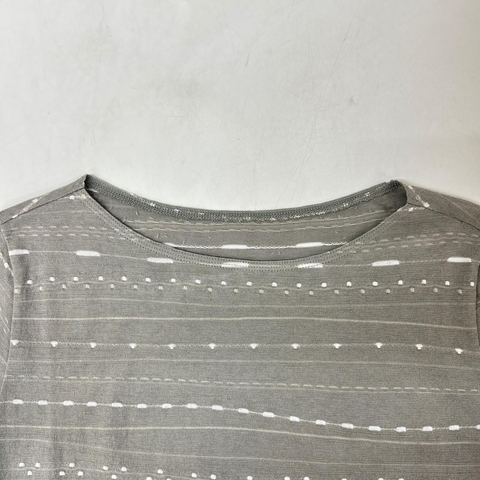 JURGEN LEHL ヨーガンレール グレー 刺繍 デザイン カットソー トップス