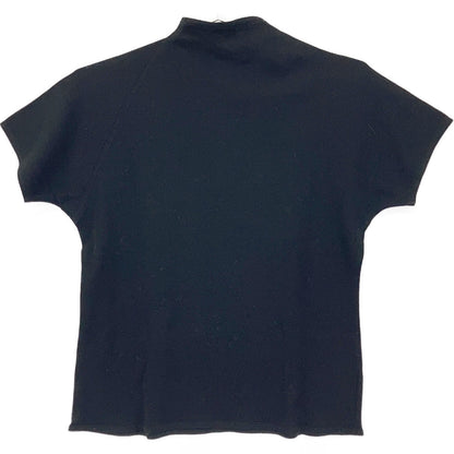 JURGEN LEHL Black Cotton Asymmetrical Collar Cut-and-Sew Top