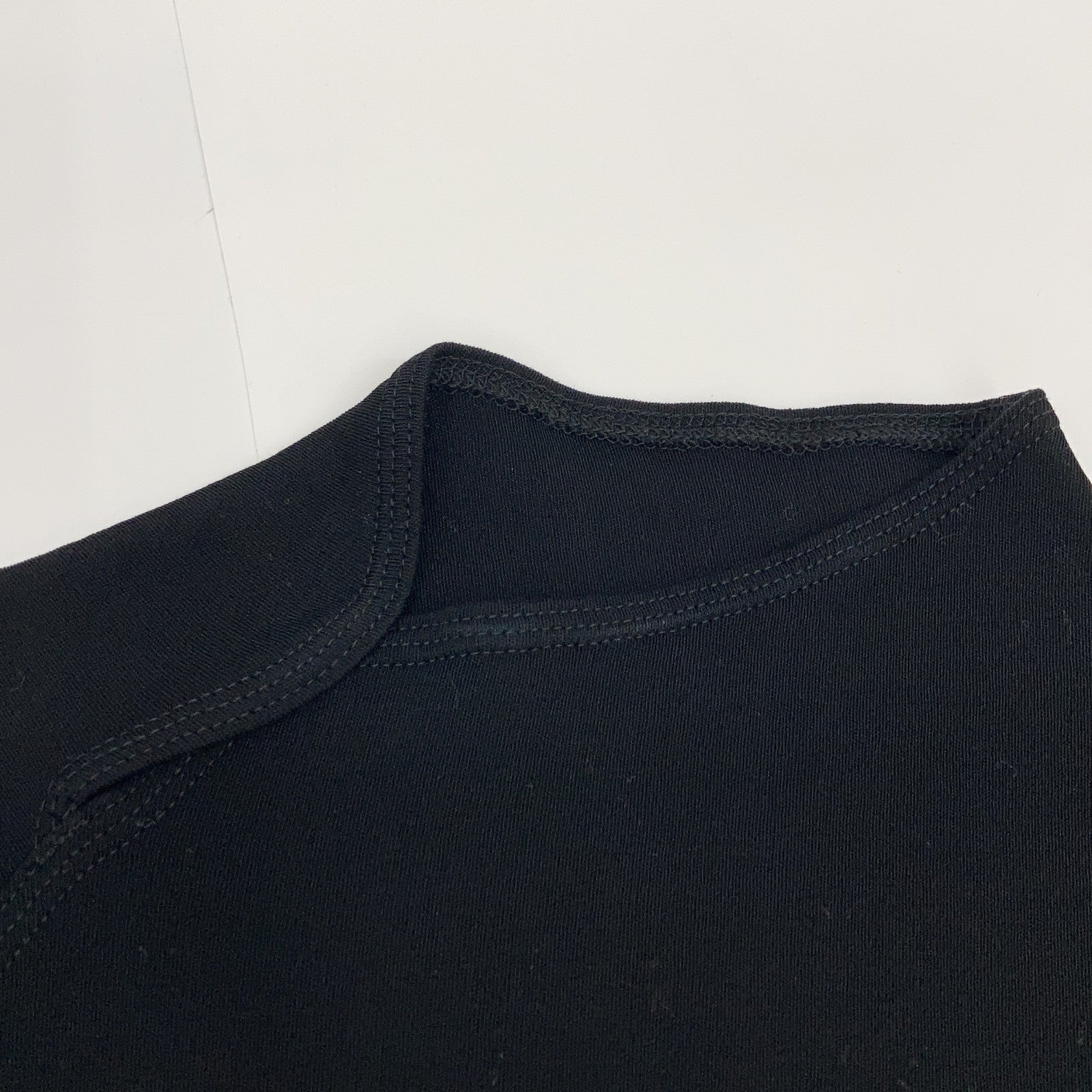 JURGEN LEHL Black Cotton Asymmetrical Collar Cut-and-Sew Top