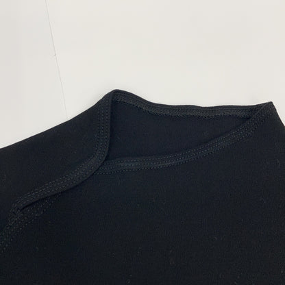 JURGEN LEHL Black Cotton Asymmetrical Collar Cut-and-Sew Top