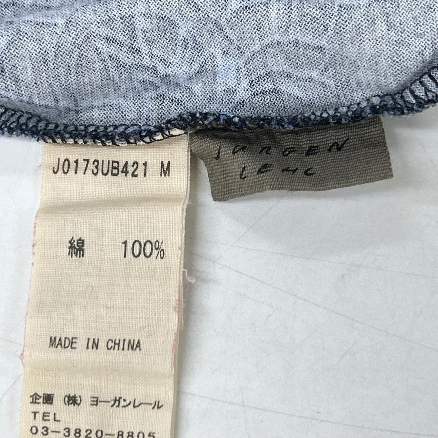 JURGEN LEHL ヨーガンレール ネイビー 総柄 カットソー トップス