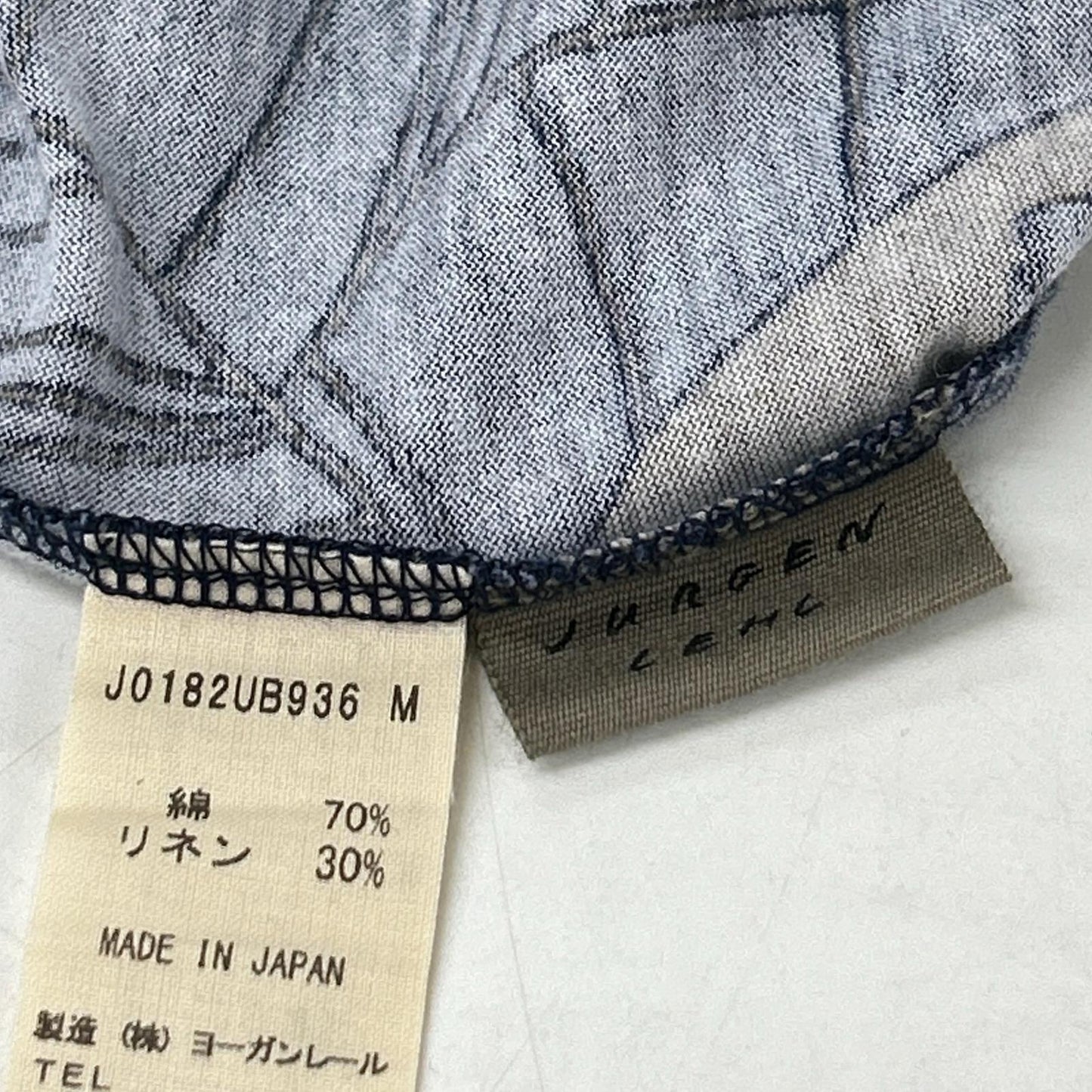 JURGEN LEHL ヨーガンレール ネイビー ボタニカル柄 フラワーデザイン カットソー トップス