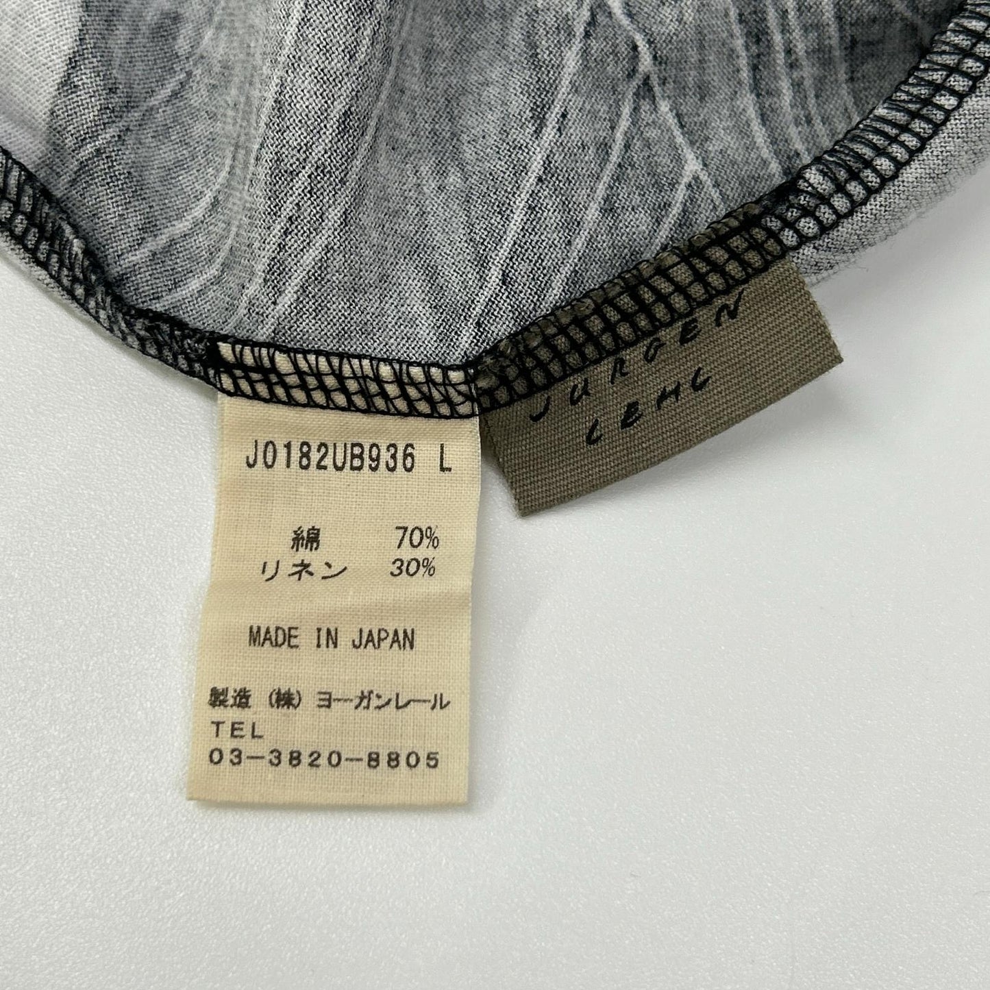 JURGEN LEHL ヨーガンレール J01282UB936 ブラック フラワーデザイン カットソー トップス