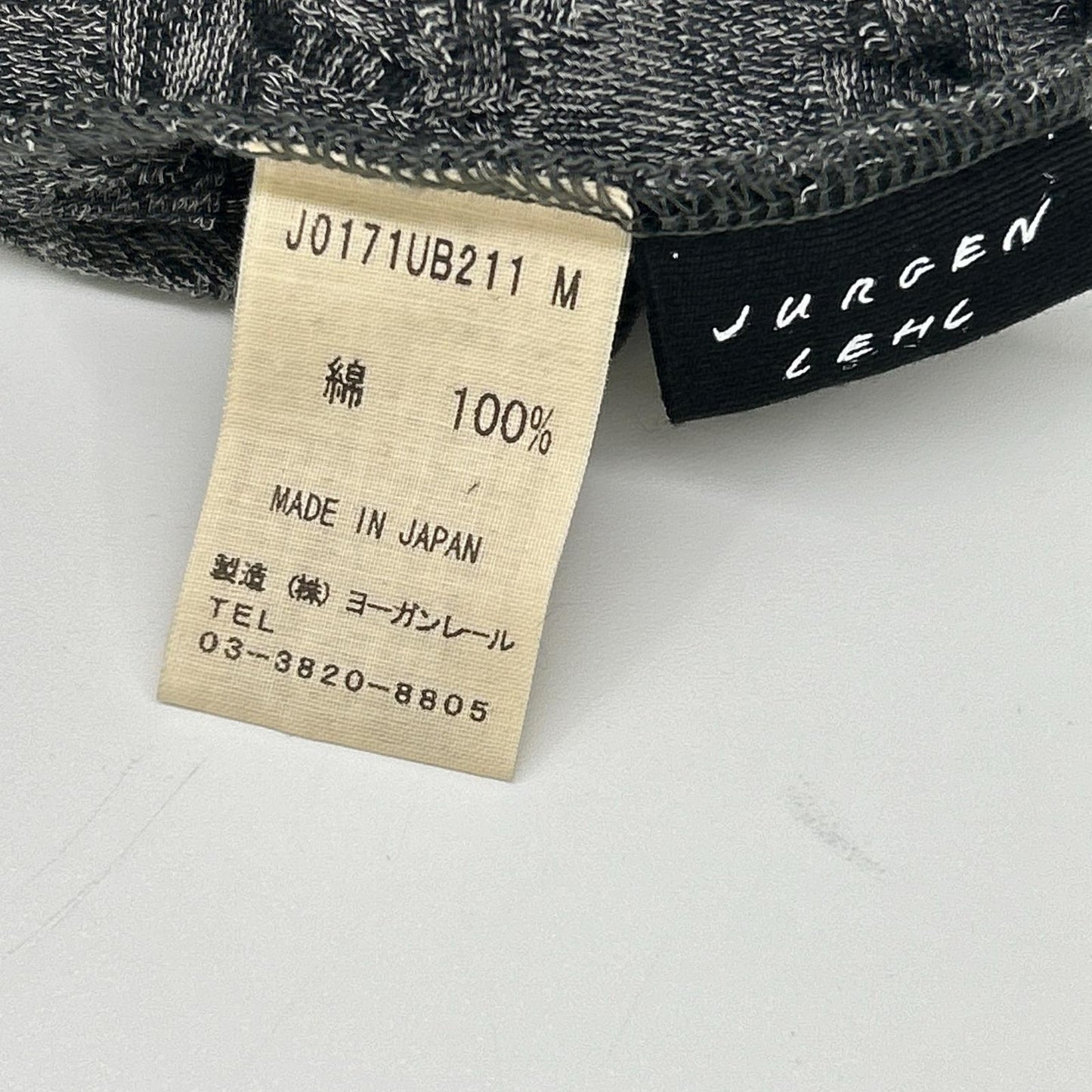 JURGEN LEHL ヨーガンレール グレー コットン ちりめんカットソー トップス
