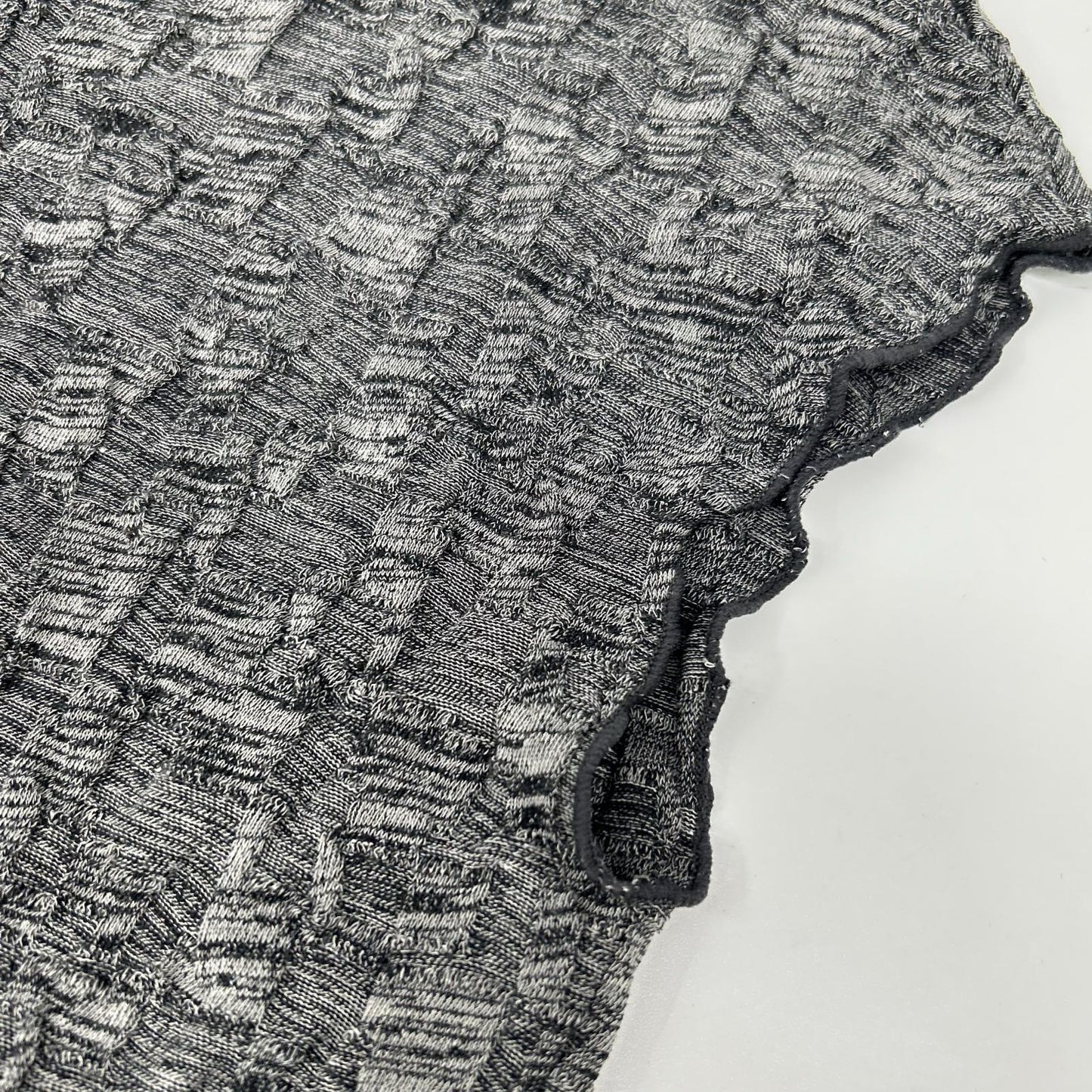 JURGEN LEHL Gray Cotton Crepe Knit Top Tops