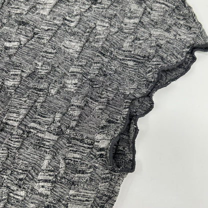 JURGEN LEHL Gray Cotton Crepe Knit Top Tops