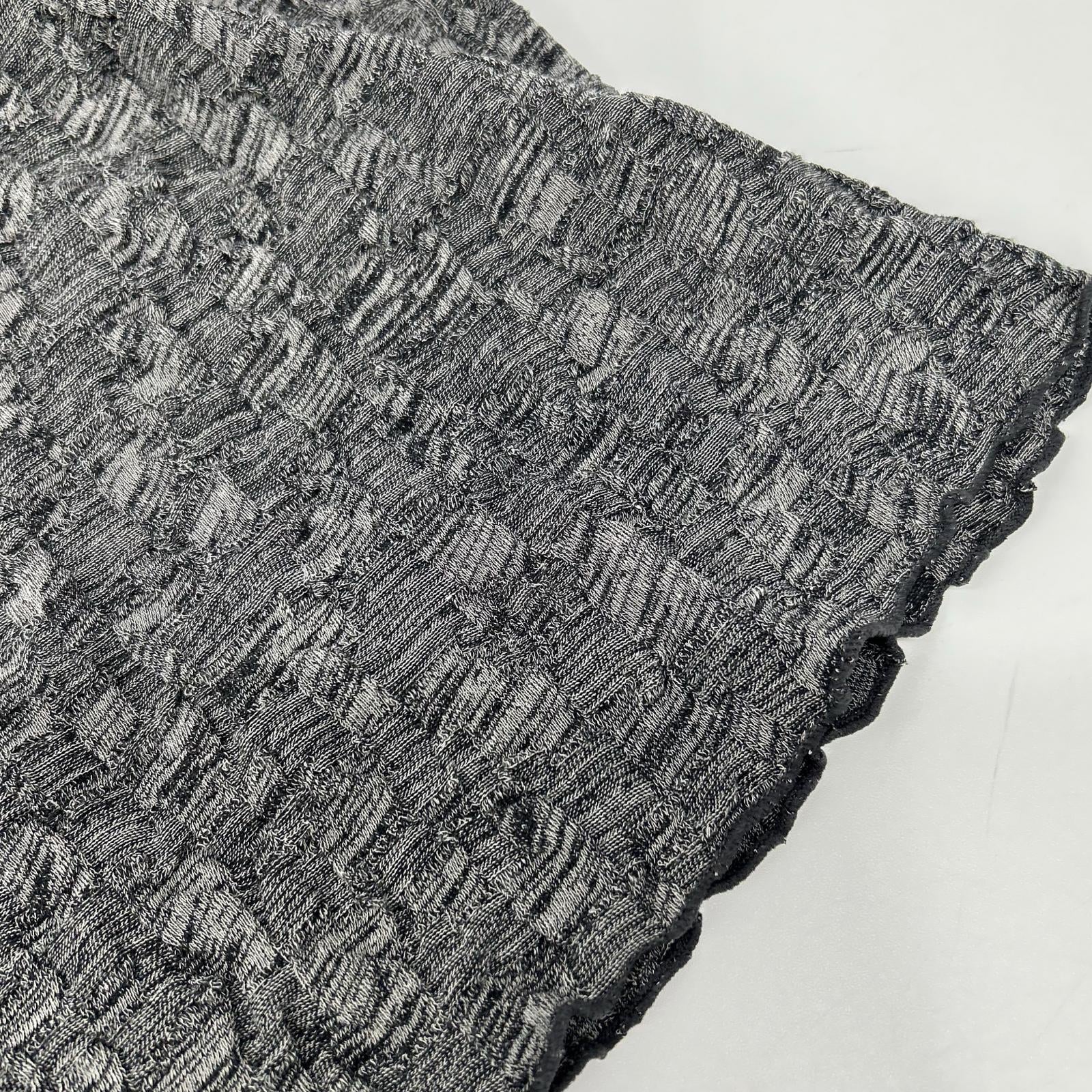 JURGEN LEHL Gray Cotton Crepe Knit Top Tops