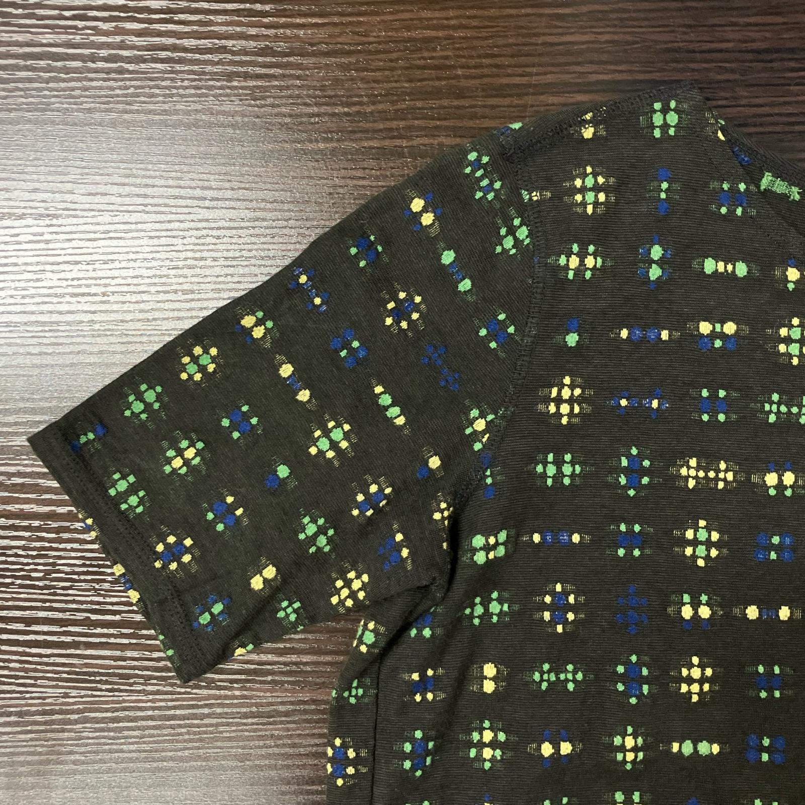 Babaghuri ババグーリ ブラウン×イエロー 刺繍 カットソー トップス