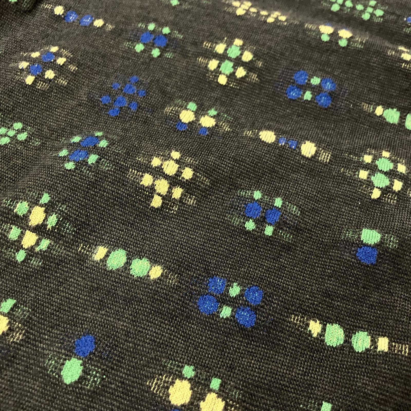 Babaghuri ババグーリ ブラウン×イエロー 刺繍 カットソー トップス