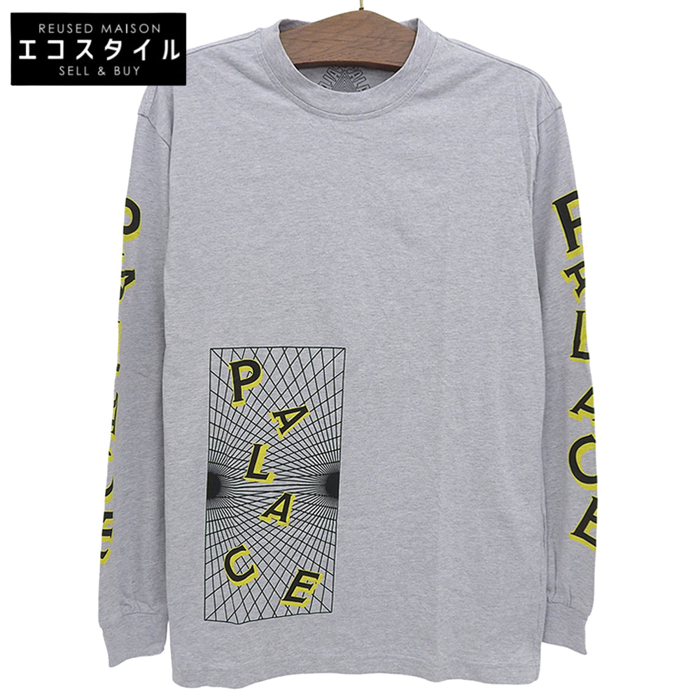 PALACE パレス 美品 グリドル ロングスリーブ Tシャツ トップス メンズ グレー M トップス