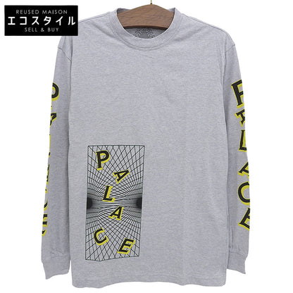 PALACE パレス 美品 グリドル ロングスリーブ Tシャツ トップス メンズ グレー M トップス