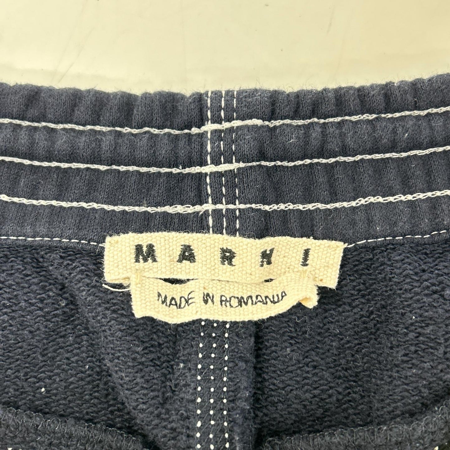 MARNI マルニ 22SS PJMU0046QS イエロー×ネイビー DUO-TONE ショーツ ボトムス