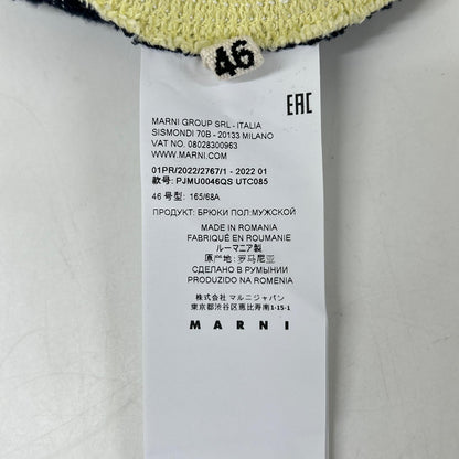 MARNI マルニ 22SS PJMU0046QS イエロー×ネイビー DUO-TONE ショーツ ボトムス