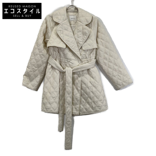 ANAYI Anayi Made in 2025 White Quilted Tailored Lost Coat Coat