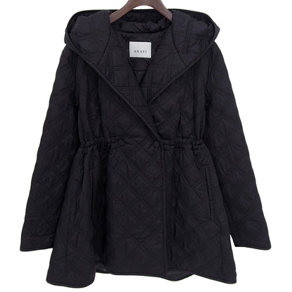 Excellent Condition Quilted Hooded Coat Ladies Black 36 2024 Model Coat 36 Ladies