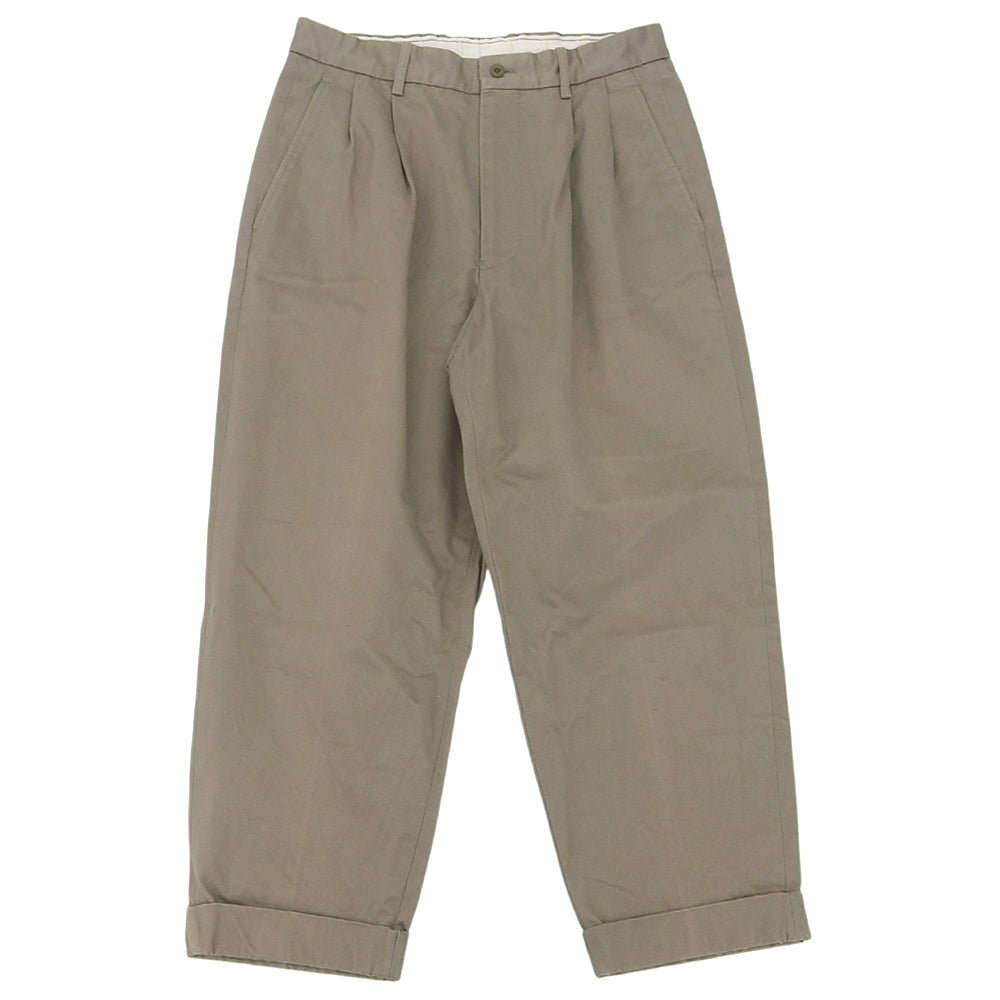Cotton Wide-Leg Trousers Bottoms Men's Khaki 36 MPP-347M Bottoms 36 Men's