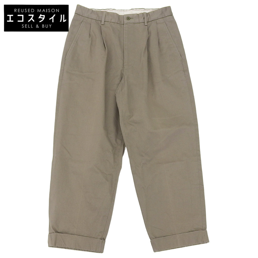 Cotton Wide-Leg Trousers Bottoms Men's Khaki 36 MPP-347M Bottoms 36 Men's