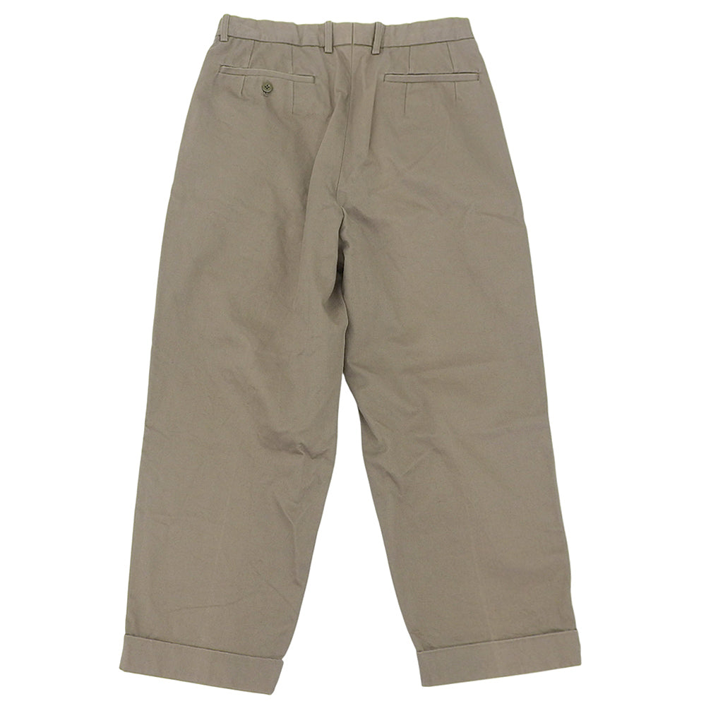Cotton Wide-Leg Trousers Bottoms Men's Khaki 36 MPP-347M Bottoms 36 Men's