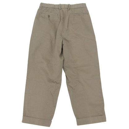 Cotton Wide-Leg Trousers Bottoms Men's Khaki 36 MPP-347M Bottoms 36 Men's
