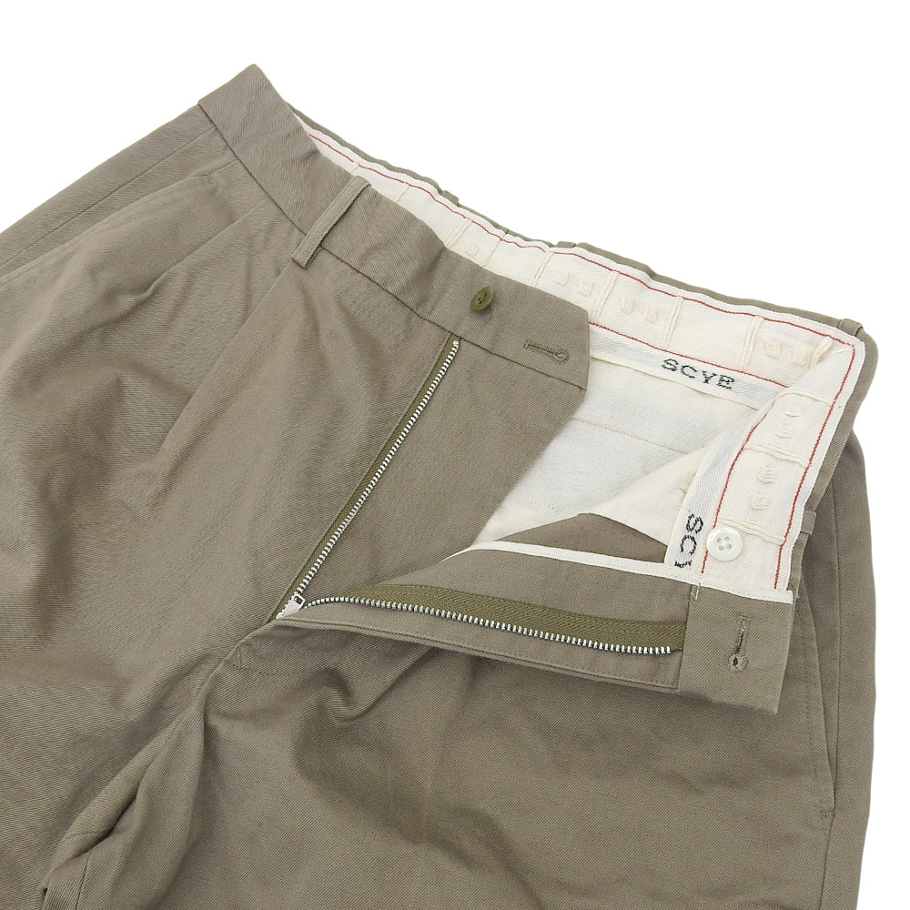 Cotton Wide-Leg Trousers Bottoms Men's Khaki 36 MPP-347M Bottoms 36 Men's