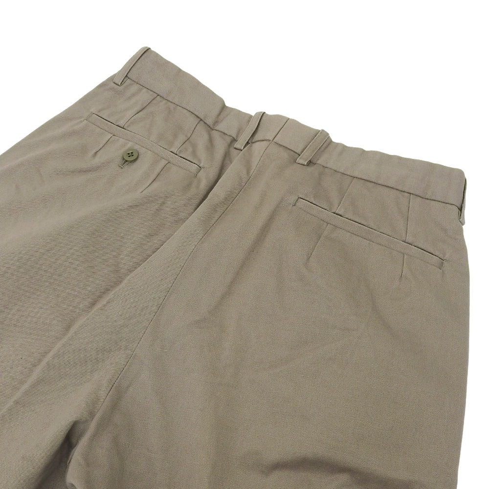 Cotton Wide-Leg Trousers Bottoms Men's Khaki 36 MPP-347M Bottoms 36 Men's