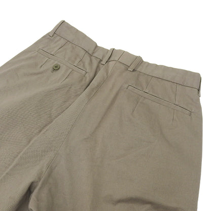 Cotton Wide-Leg Trousers Bottoms Men's Khaki 36 MPP-347M Bottoms 36 Men's