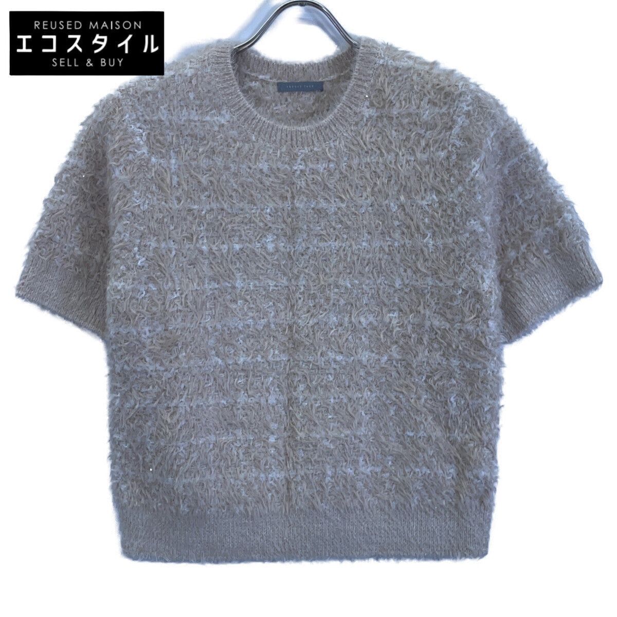 [Excellent Condition/2025 Model] Greene Carla Sweater Short-Sleeved Knit Sweater/ Top 38 Women's