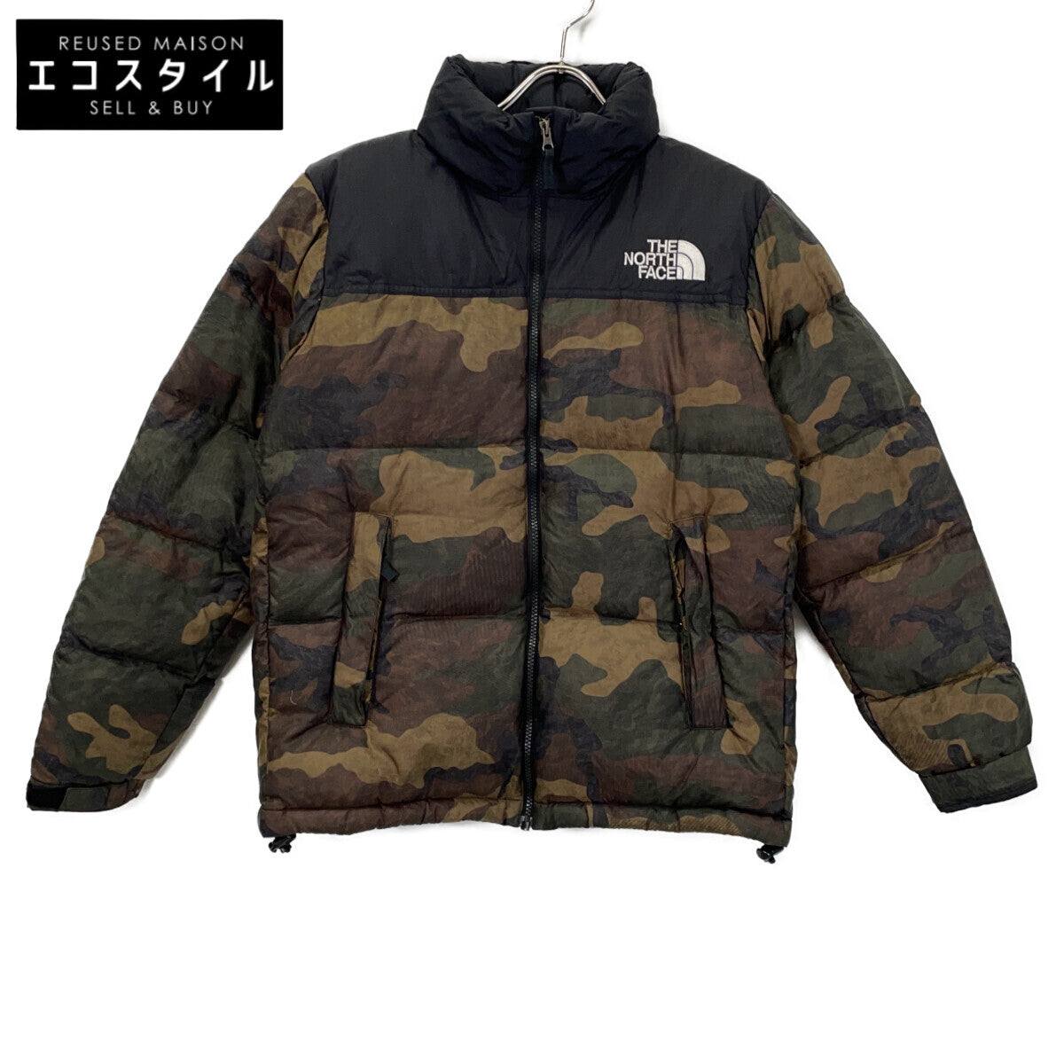 ND91842 Khaki Camouflage Nuptse Down Jacket M Men's