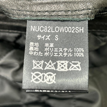 黑色 羊皮 半双排扣机车夹克 夹克 S 男士