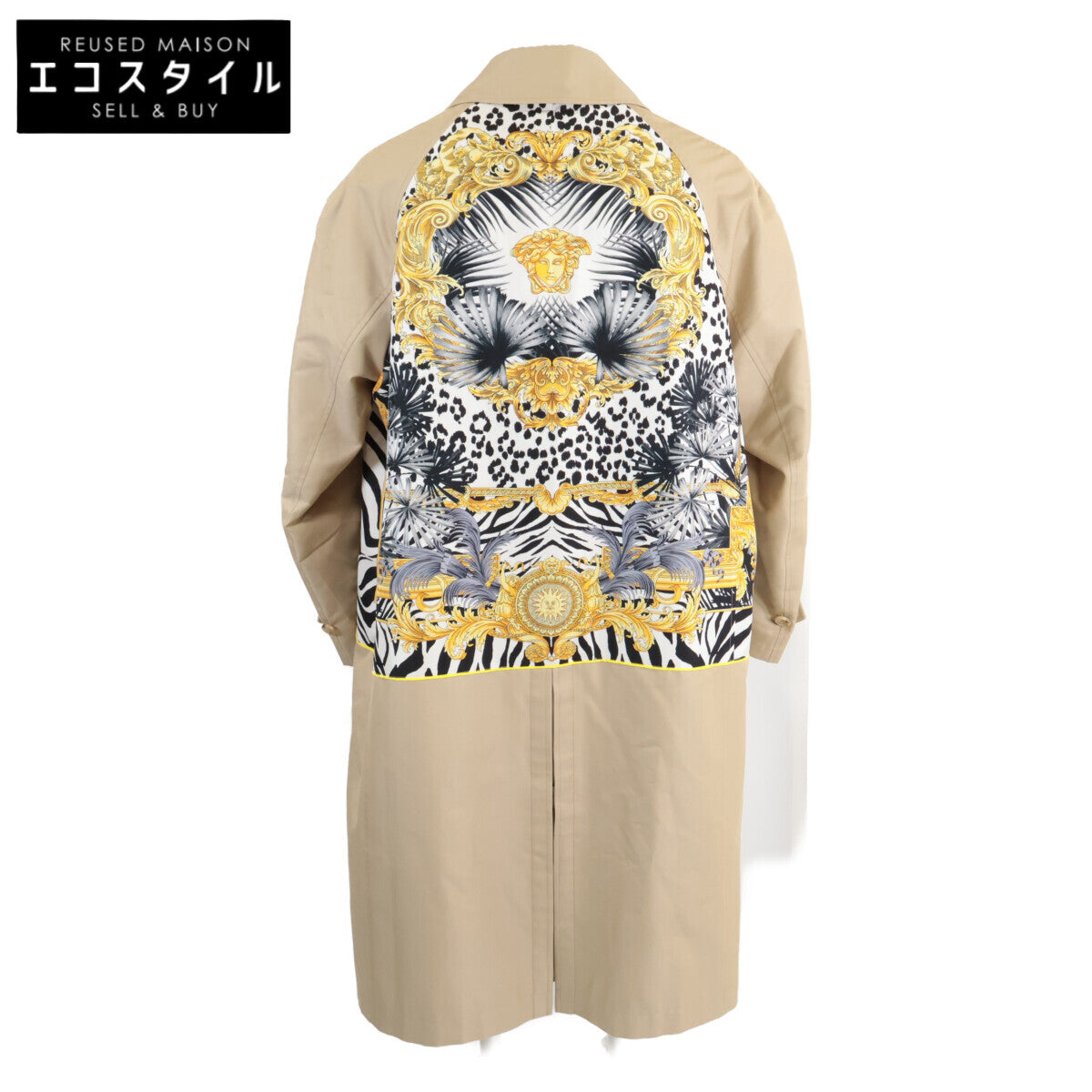 COMME des GARÇONS JUNYA WATANABE x VERSACE Back Wild Baroque Scarf Coat