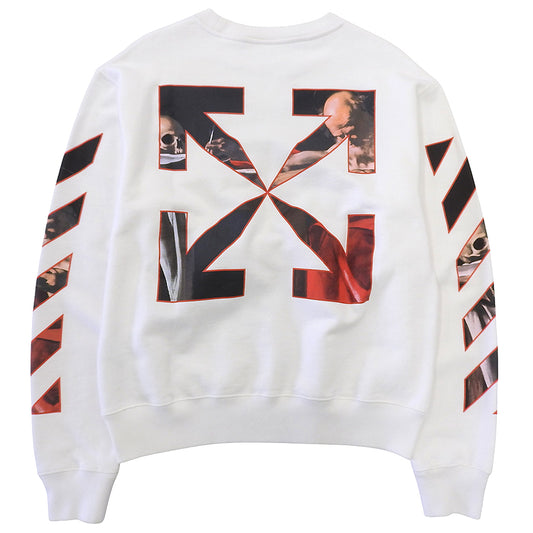 OFF-WHITE オフホワイト CARAVAGGIO SLIM CREWNECK トップス メンズ ホワイト L トップス