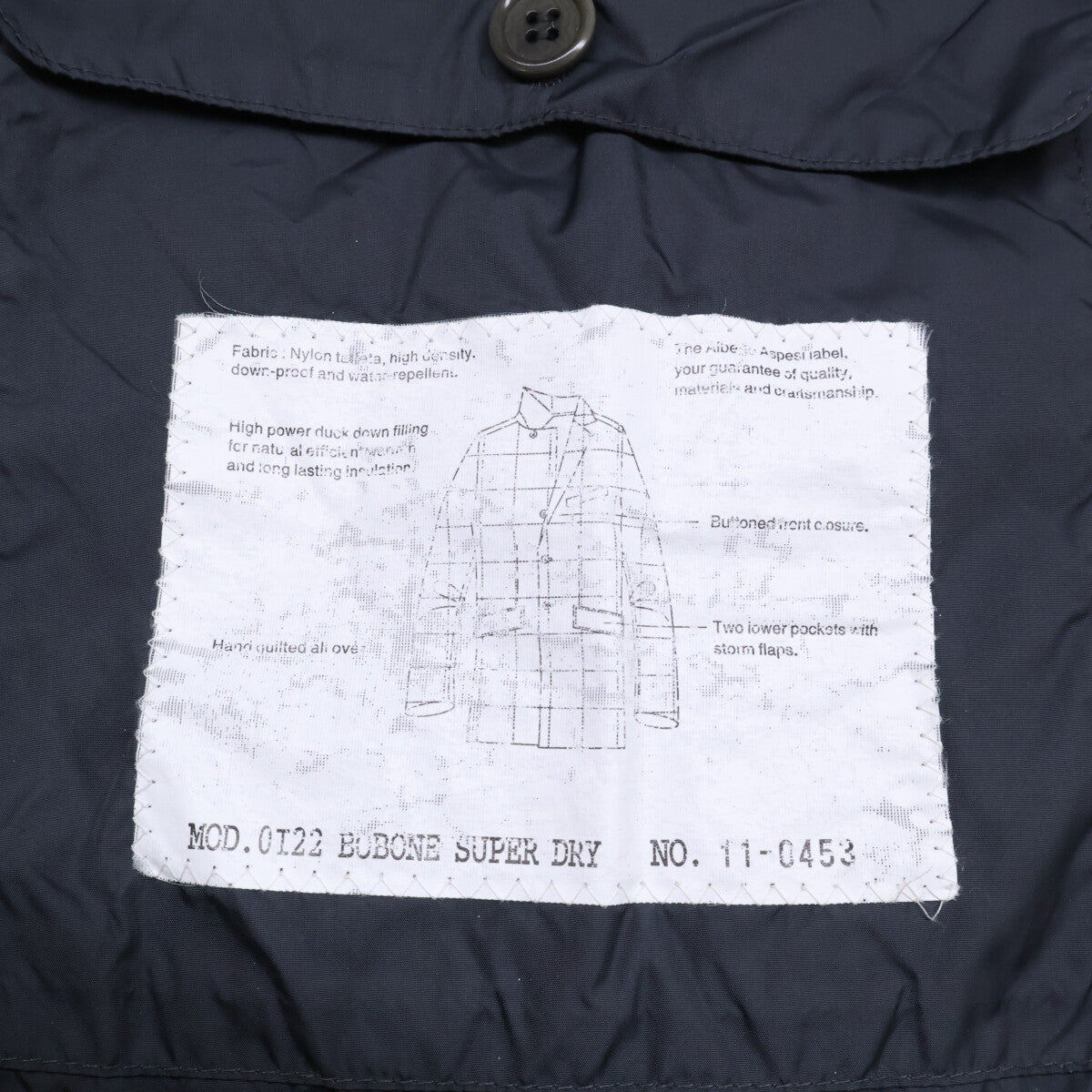 OI22 切斯特式绗缝羽绒服 L 男式