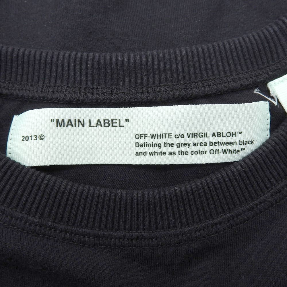 OFF-WHITE Cotton Short Sleeve Shirt Top Men's Black S Top