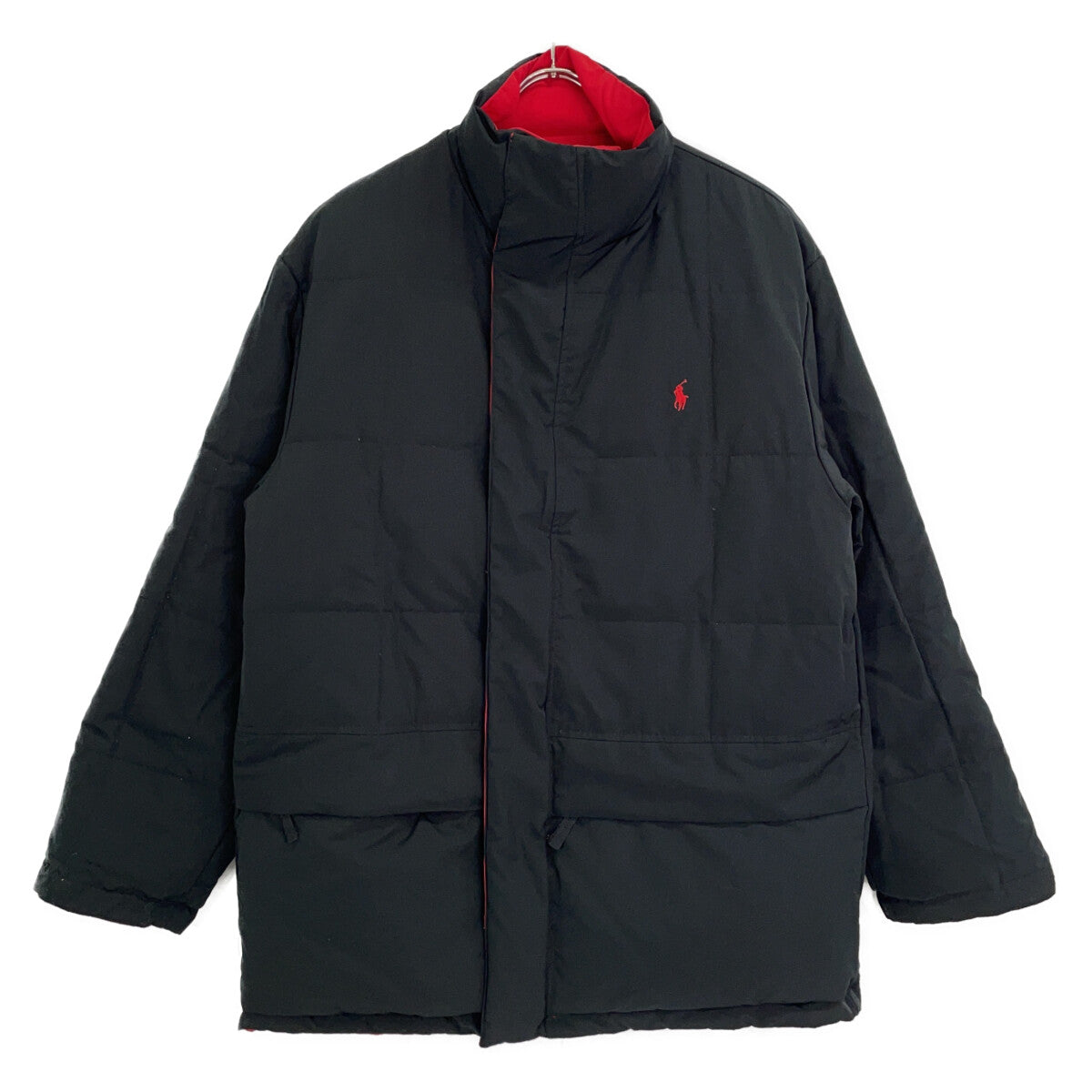 POLO RALPH LAUREN ポロ ラルフローレン JR-RL-IA3654 ブラック×レッド リバーシブル ダウンジャケット ジャケット