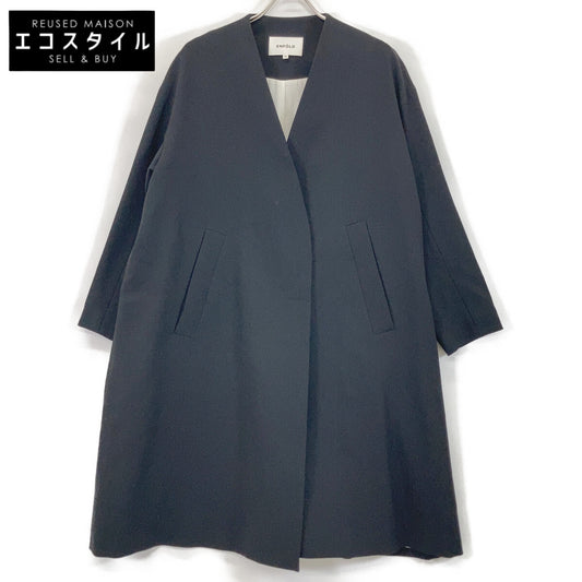 Black Double Cross Flare Coat Women's Size 36