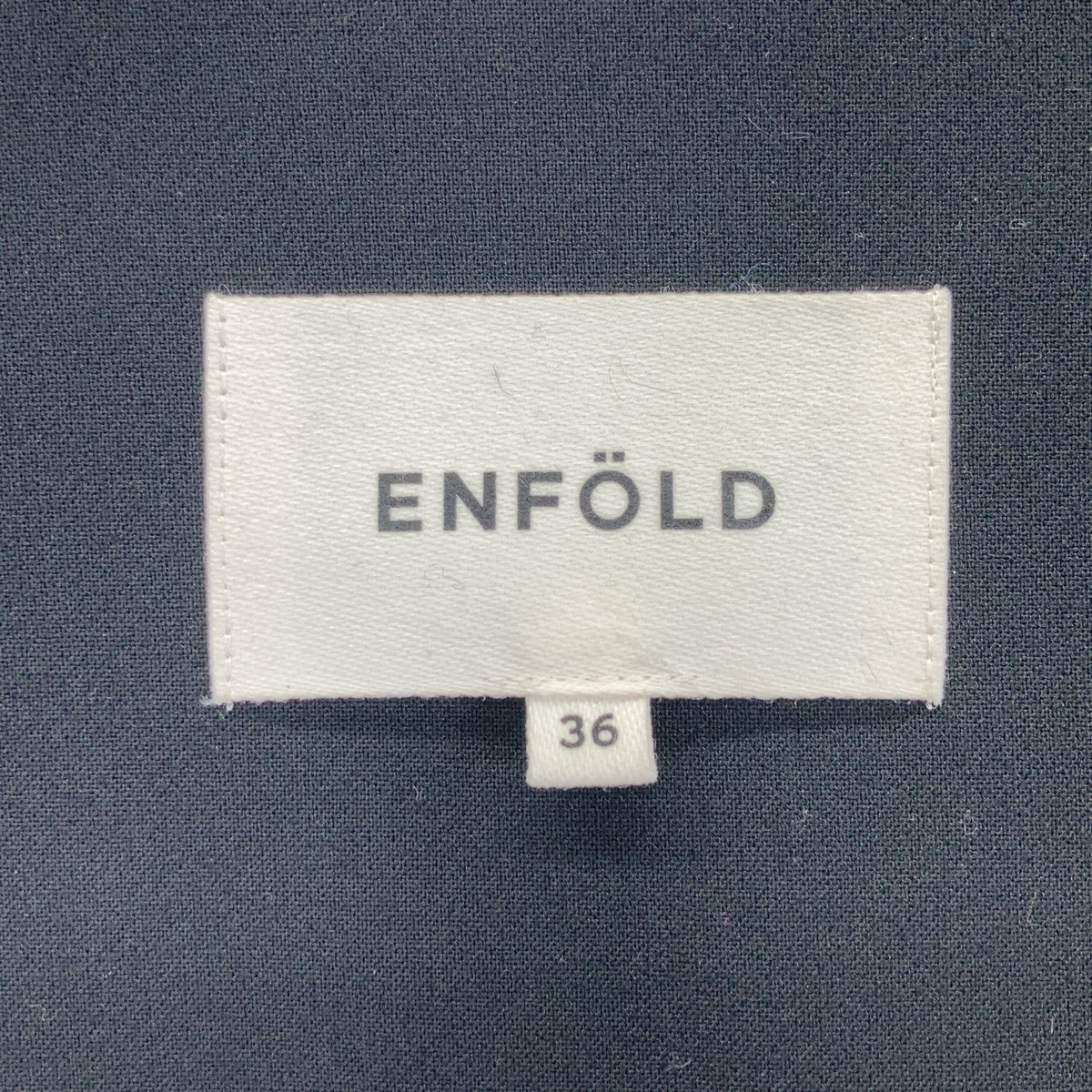 ENFOLD ENFOLD black double-cloth flare coat coat