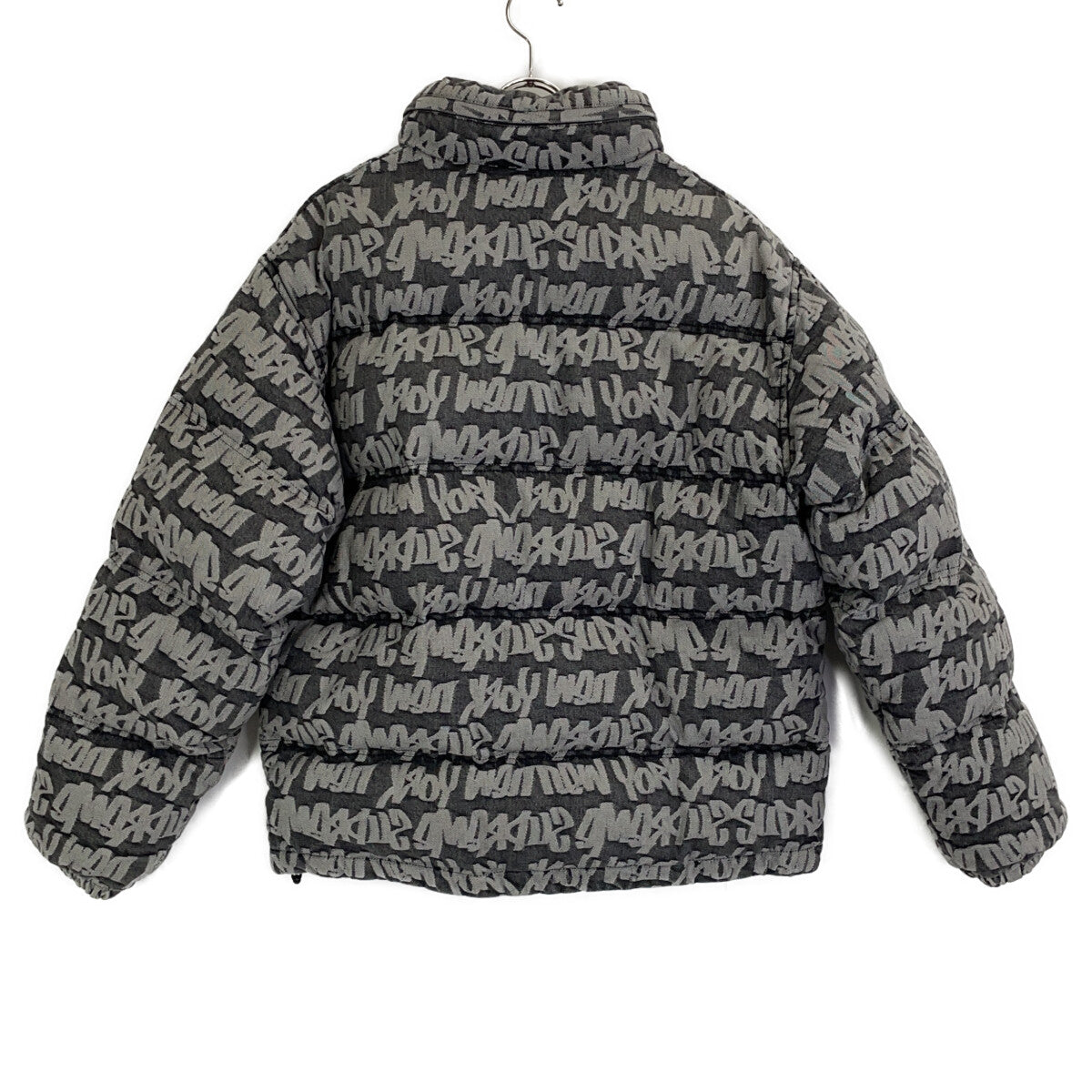 Supreme Supreme 22SS Gray Fat Tip Jacquard Denim Puffer Jacket Jacket