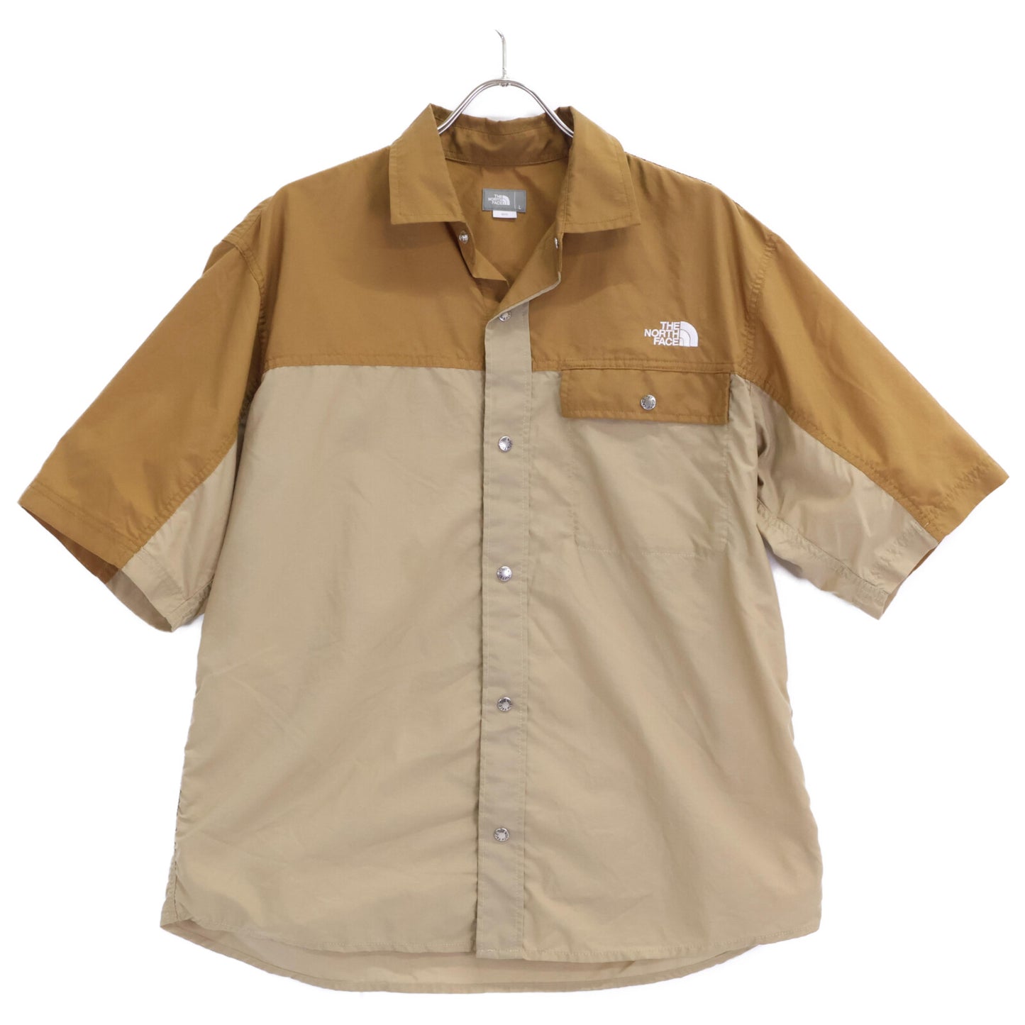 THE NORTH FACE ノースフェイス NR22331 ベージュ ショートスリーブ ヌプシ シャツ トップス