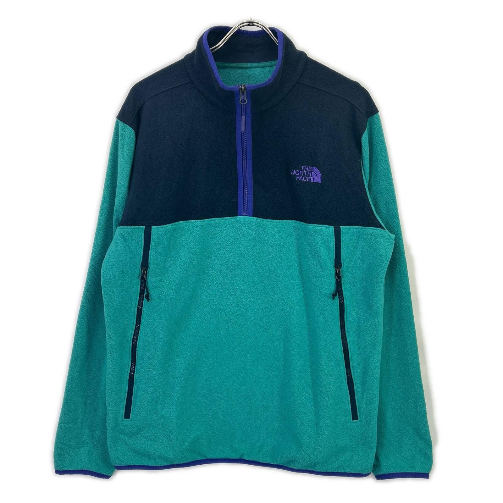 THE NORTH FACE ノースフェイス ネイビー×グリーン グレイシャー アルパイン フリースジャケット ジャケット