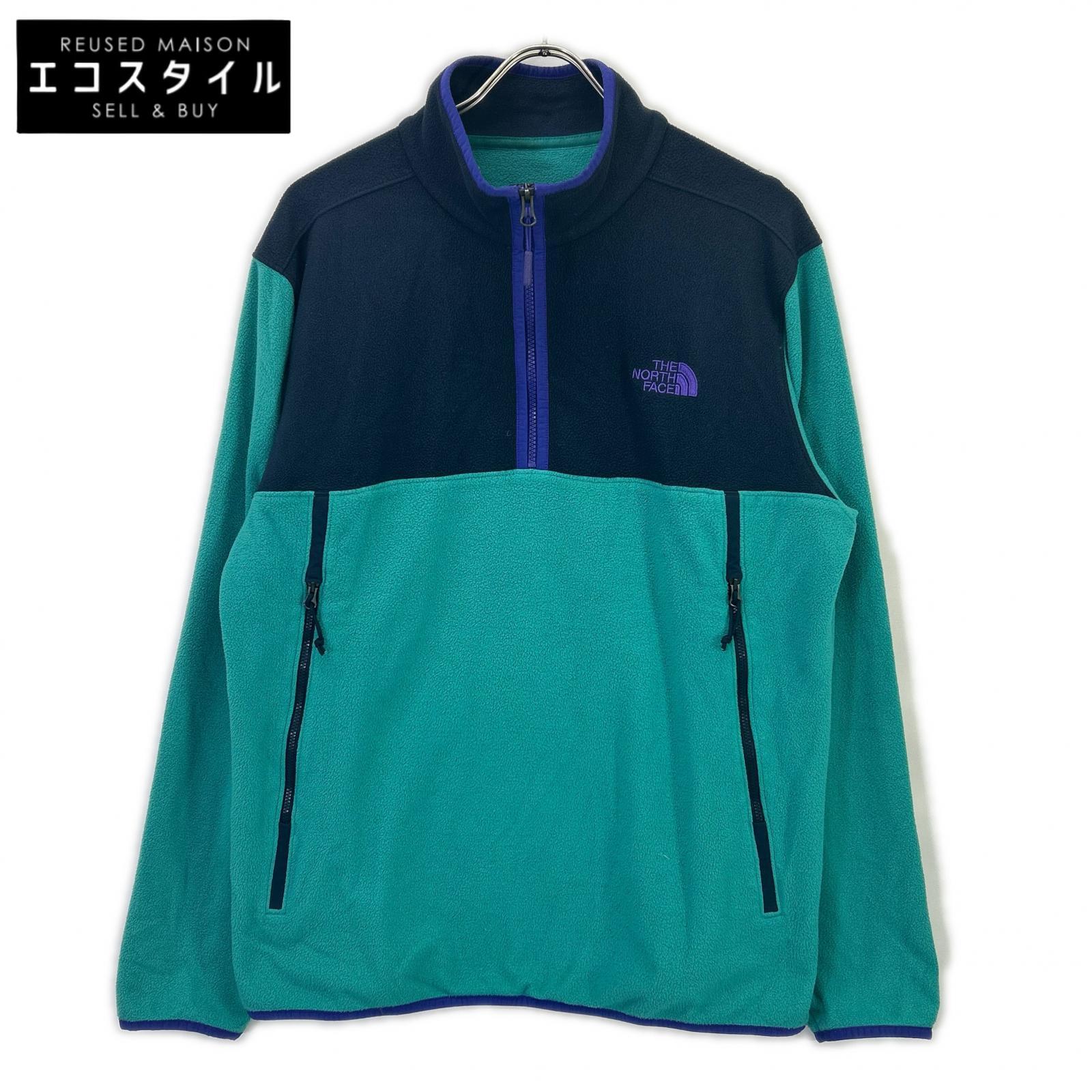 THE NORTH FACE ノースフェイス ネイビー×グリーン グレイシャー アルパイン フリースジャケット ジャケット