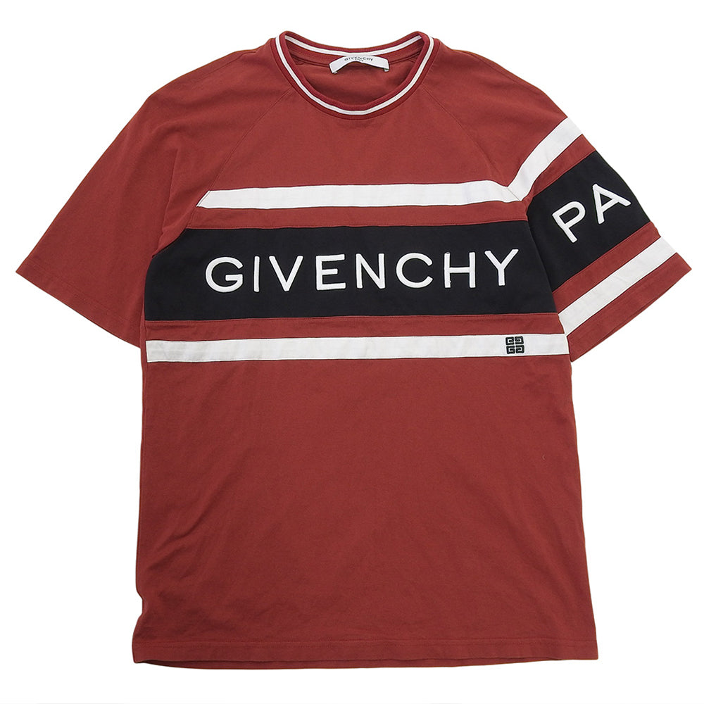 GIVENCHY ジバンシィ 4GコントラストスリムロゴTシャツ トップス メンズ レッド M BM70KV3002 トップス