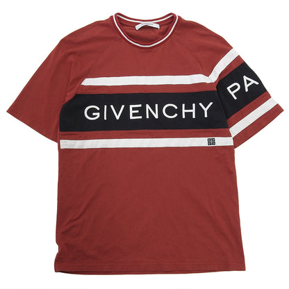GIVENCHY ジバンシィ 4GコントラストスリムロゴTシャツ トップス メンズ レッド M BM70KV3002 トップス