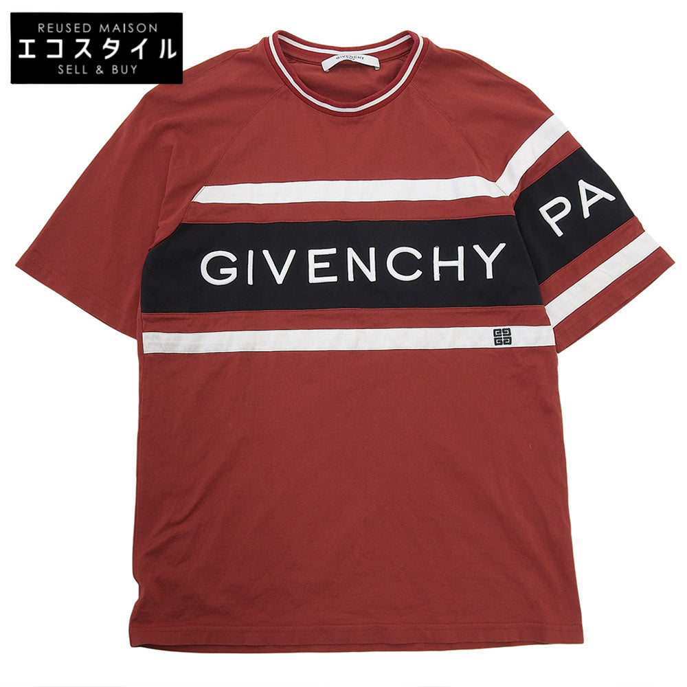 GIVENCHY ジバンシィ 4GコントラストスリムロゴTシャツ トップス メンズ レッド M BM70KV3002 トップス