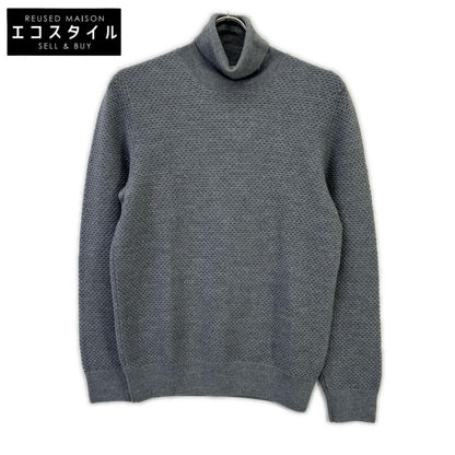 Gray Turtleneck Knit Top Men's