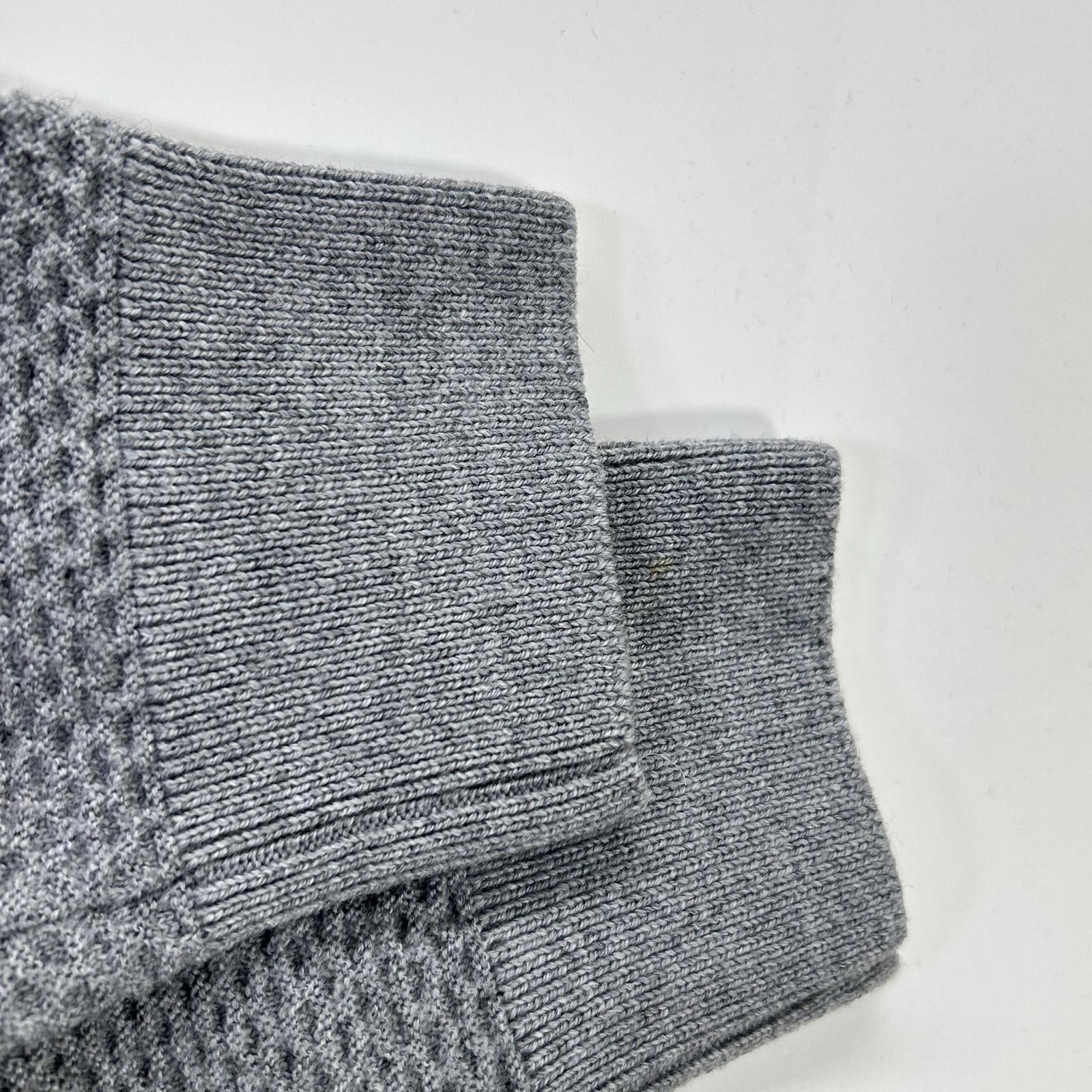 Gray Turtleneck Knit Top Men's