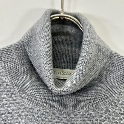 Gray Turtleneck Knit Top Men's