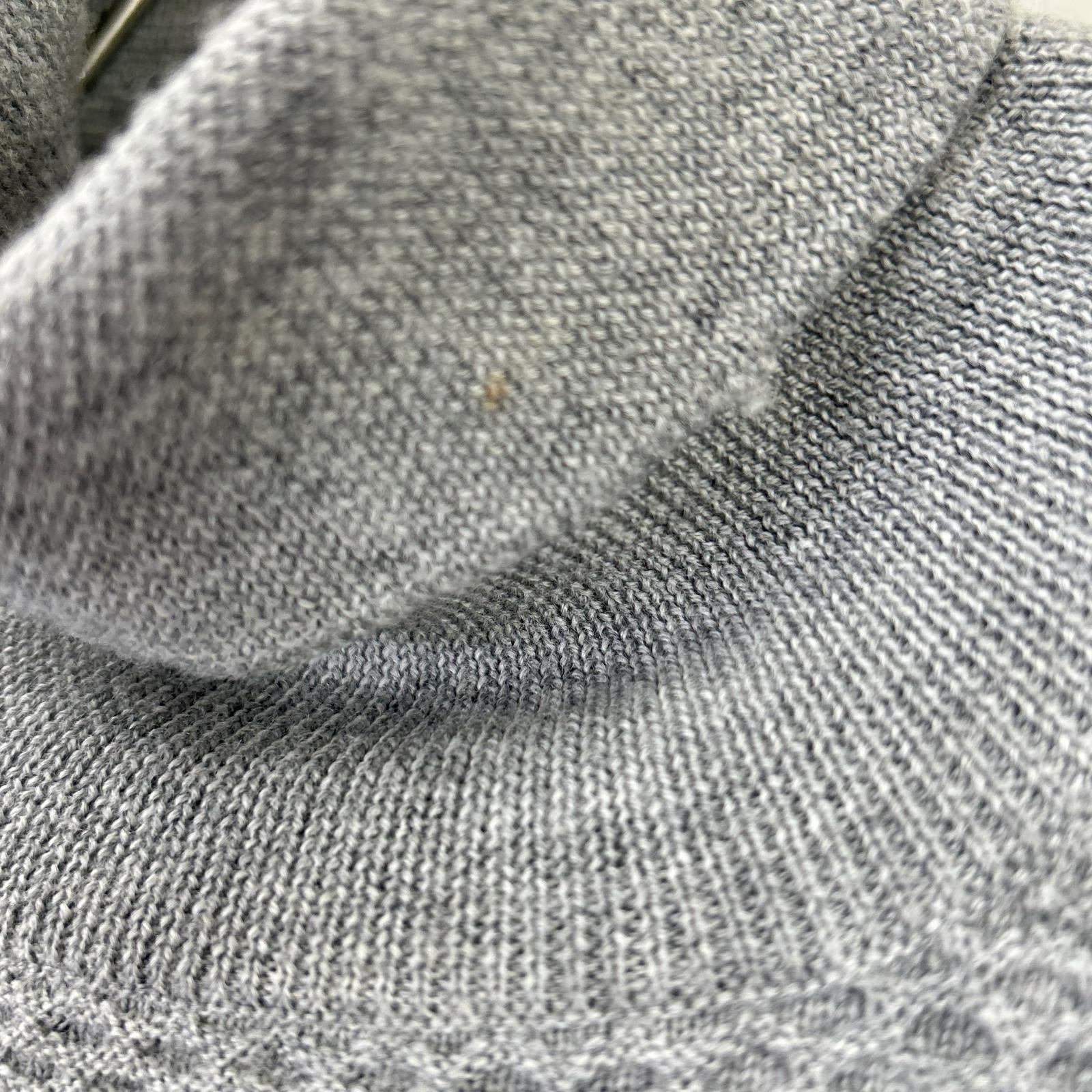 Gray Turtleneck Knit Top Men's