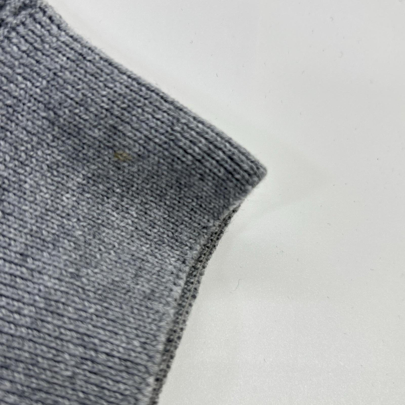 Gray Turtleneck Knit Top Men's